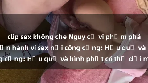 clip sex không che Nguy cơ vi phạm pháp luật khi thực hiện hành vi sex nơi công cộng: Hậu quả và hình phạt có thể đối mặt